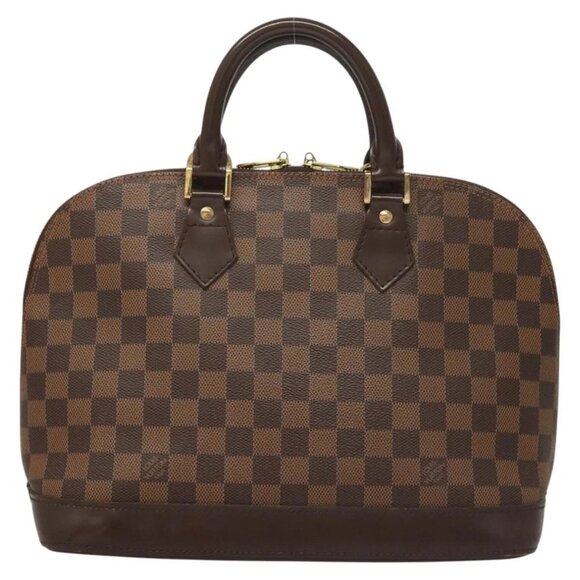 LOUIS VUITTON Damier Ebene Alma Hand Bag LV Auth - Picture 2 of 16